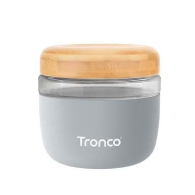Tronco 24 oz Glass Container with Bamboo Lids, Food Storage Bowls for Soup, Stew & Overnight Oats, 100% Leak & Spill Proof, Airtight, Microwave & Dishwasher Safe, BPA-Free - Image 1