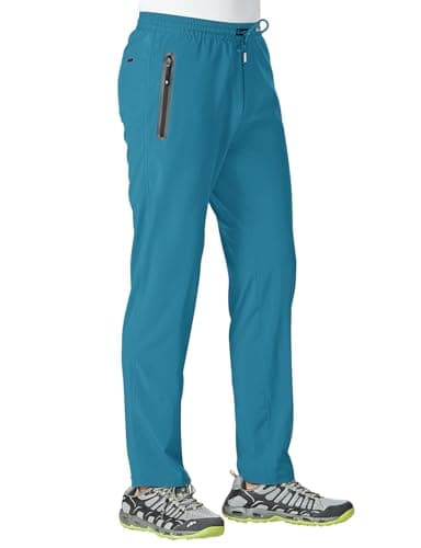 TBMPOY Men's Travel Hiking Pants Lightweight Athletic Pant Quick Dry Windbreaker Fishing Running Active Jogger Indigo XL - Image 1