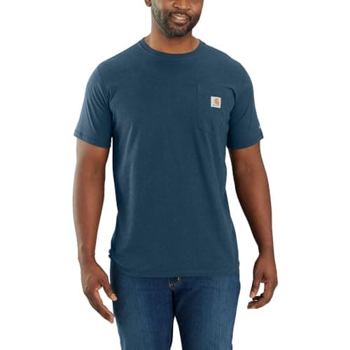 Carhartt Men's Force Relaxed Fit Midweight Short-Sleeve Pocket T-Shirt, Light Huron Heather, 3X-Large/Tall - Image 1
