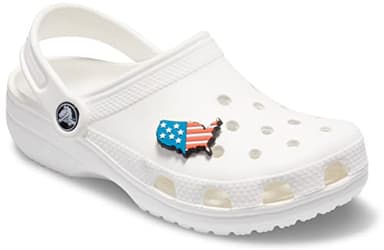 Crocs unisex adult Jibbitz Americana | Jibbitz Shoe Charms, Usa Flag Map, One Size US - Image 2