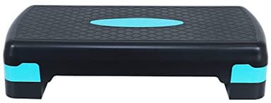 Fitvids Adjustable Workout Aerobic Stepper Step Platform Trainer, 27-Inch, Black/Blue - Image 2