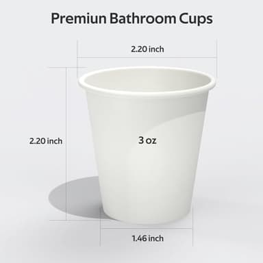 Dealusy 200 Count 3 oz Disposable Coffee Cups, Bathroom Mouthwash Cups, Leak-Free Food Safe Small Paper Mini Cup - Image 2
