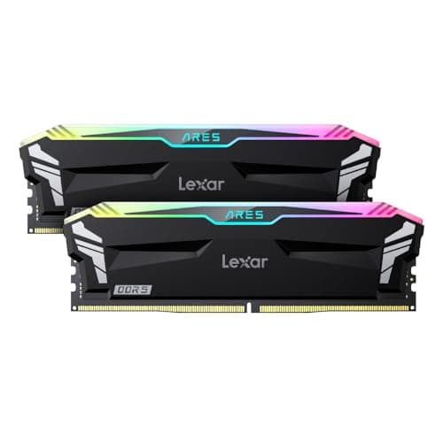 Lexar 32GB (2x16GB) ARES RGB DDR5 RAM 6800MT/s CL34 1.4V Desktop Memory - Intel XMP 3.0 & AMD Expo Compatible, Black (LD5U16G68C34LA-RGD) - Image 1