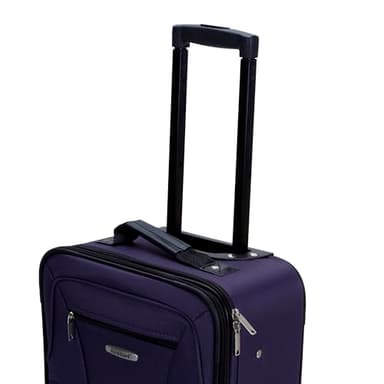 Rockland Fashion Expandable Softside Upright Luggage Set, Purple, 2-Piece (14/19) - Image 6