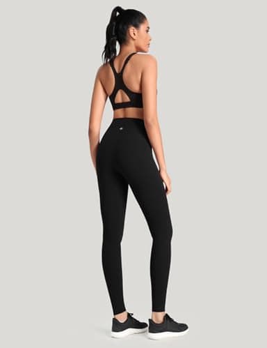 HeyNuts Workout Pro Extra Long Leggings for Tall Women, High Waisted Athletic Tummy Control Leggings Soft Yoga Pants 31'' Black M(8/10) - Image 3