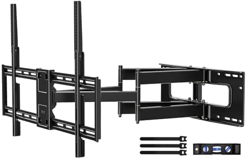 HOME VISION Full Motion Long Arm TV Wall Mount Bracket, Fits 75, 80, 85, 86, 98, 100 inch Flat or Curved TVs Up to 800x600 VESA & 165LBS, TV Mount with Full Motion, Swivel, Tilt, Extension, Heavy Duty - Image 1