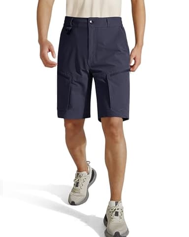 FREEKITE Tactical Cargo Shorts for Men Quick-Dry Waterproof - Lightweight Work Shorts with 7 Pockets,Durable Hiking Outdoor Short,Moisture Wicking Stretch Travel Short(Blue 36W/10L) - Image 2