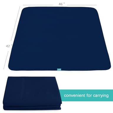 Splat Mat 2 Pack for Under High Chair & Arts & Crafts & Eating Mess, Waterproof 42''×46'' Baby Playtime Anti-Slip High Chair Mat for Floor or Table, Reusable & Portable Splash Mat for Under High Chair - Image 6