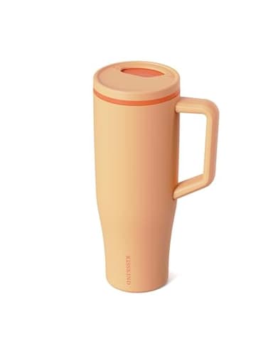 KISSKIND 40 oz Tumbler with Handle and Straw | Lumi Spin Hidden Straw 100% Leakproof Insulated Tumbler | Stainless Steel Water Bottle for Mom, Nurse, Teacher | Orange - Image 6