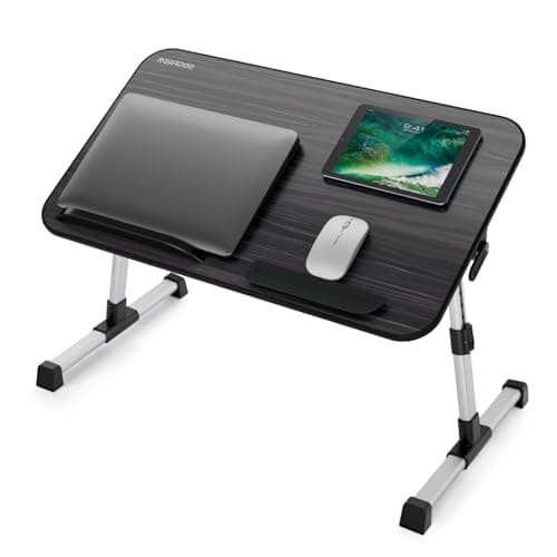Nearpow Laptop Bed Tray Table, Adjustable Laptop Bed Stand, Portable Standing Table with Foldable Legs, Foldable Lap Tablet Table for Sofa Couch Floor - Medium Size - Image 1