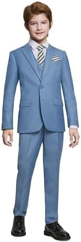Marvelous World Boys' Formal Slim Fit Suit Set, Adjustable Waist - Image 4