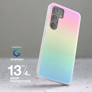 ZAGG Milan Samsung Galaxy S24+ Case - Semi-Transparent, Runway-Inspired Design, Graphene Reinforced, 13ft Drop Protection, Eco-Friendly, Wireless Charging Compatible, Iridescent - Image 5