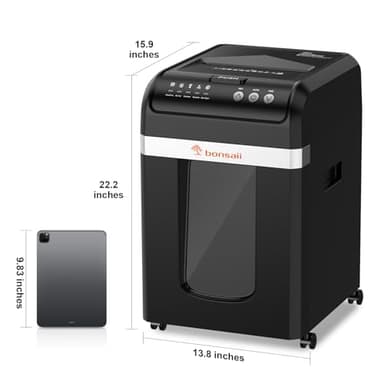 Bonsaii 200-Sheet Auto Feed Paper Shredder, 60 Minutes Nonstop Heavy Duty Shredders, 8.1 Gallon Large Bin Office Document Shredder, Micro-Cut/High Security P-4 Commercial Grade Shredder (C283-A) - Image 9