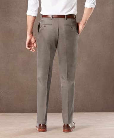 Dockers® Men's Straight Fit Signature Lux Cotton Stretch Khaki Pant - Creased, Dark Pebble, 34W x 34L - Image 5