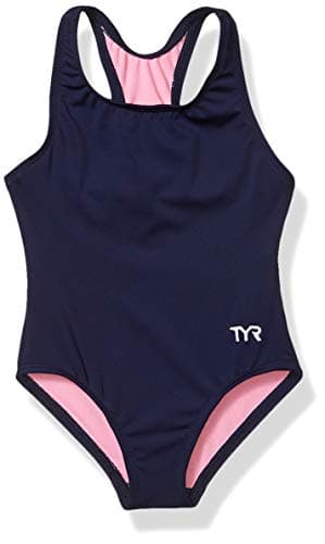 TYR Girls Durafast Lite Ella Maxfit Swimsuit, Navy, Large US - Image 1