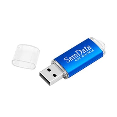 SamData 5 Pack 32GB USB Flash Drives USB 2.0 Thumb Drives Memory Stick Jump Drive Zip Drive, 5 Colors: Black Blue Green Silver Pink - Image 6