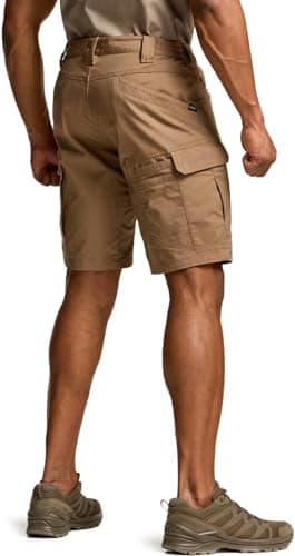 CQR Men's Flex Casual Cargo Shorts, Lightweight Water Resistant Golf Shorts, Stretch Tactical Work Shorts with Multi-Pocket, Tac Cougar, 32W x 10L - Image 2