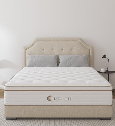 KOANTTI Ful Mattress,Hybrid 10 Inch Full Size Mattress in a Box,Memory Foam & Individually Pocket Spring for Pain Relief,Medium Firm Full Mattresses,CertiPUR-US. - Image 1