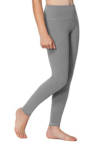 Stelle Girls Athletic Leggings Kids Dance Workout Running Yoga Pants with Hidden Pocket (Zinc Grey, 10-11 Years) - Image 2