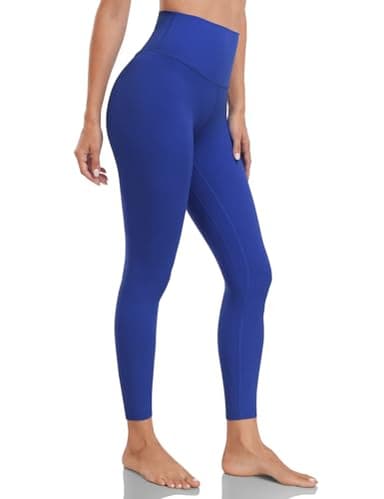 HeyNuts Yoga Pro 7/8 Leggings, High Waisted Soft Pants Buttery Workout Leggings Athletic Compression Yoga Pants 25'' Sapphire Blue S(4/6) - Image 2
