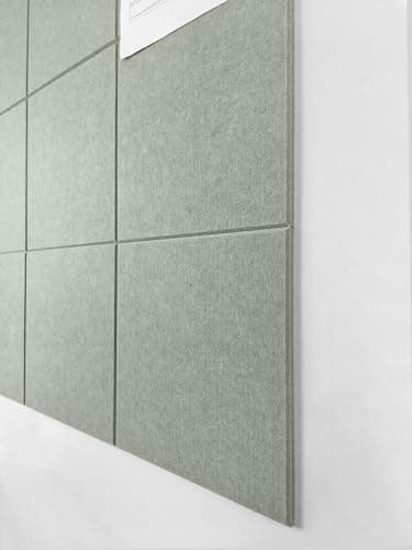 DECORITA Felt Wall Tiles | Large Cork Board Alternative | Aesthetic Felt Bulletin Board for Office, Home & Classroom | Large Cork Boards for Walls Pinboard (12-Pack) | Sage - Image 4