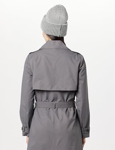 The Drop Women's Bliss Two-Tone Ribbed Beanie, Grey, One Size - Image 4