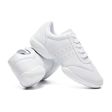 LANDHIKER Cheer Shoes Girls White Cheerleading Shoes Dance Youth Women Fashion Sports Shoes Training Athletic Comfortable Shoes Flats Girl. - Image 6