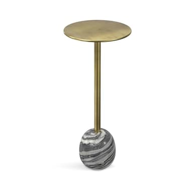 SIMPLIHOME Melene Modern Contemporary 12 inch Wide Metal Side Table in Gold/Grey for The Living Room and Bedroom - Image 6