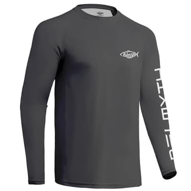 Palmyth Fishing Shirts for Men Long Sleeve UPF 50+ T Shirt Sun Protection Tee (Charcoal/Bigfoot Fishing, 2XL) - Image 2