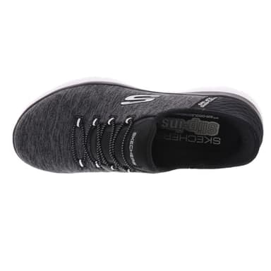 Skechers Women's Summits Hands-Free Slip-Ins – Memory Foam Insole, Heel Pillow, Vegan Materials Sneaker, Black White, 7 - Image 4