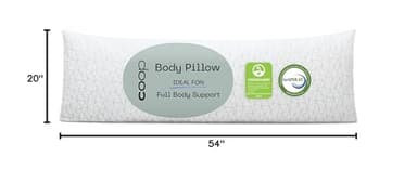 Coop Home Goods Original Adjustable Body Pillow, 20x54 Long Pillow for Back, Shoulder, Hip and Knee Support, Side Sleeper Body Pillows for Adults with Memory Foam & Washable Cover - Image 2