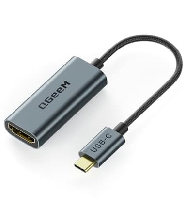 QGeeM USB C to HDMI Adapter 4K@60Hz,Type-C Thunderbolt 3/4 to HDMI Adapter Converter,Compatible for MacBook Pro,iPhone16 Max Plus,iPad Air,XPS,Galaxy S24Ultra,iMac Mini Etc. - Image 1
