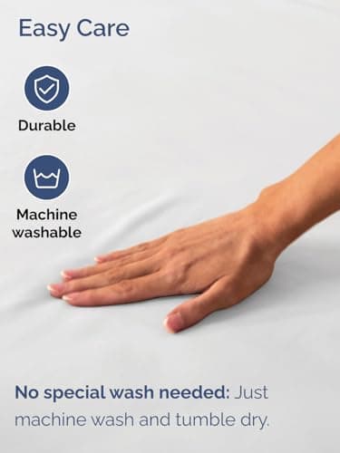 Extra Deep Queen Fitted Sheet - Hotel Luxury Single Fitted Sheet Only - Easily Fits 18 inch to 24 inch Mattress - Ultra Soft, Wrinkle Free w/Extra Deep Pockets - Easy-Care, Breathable & Comfy - White - Image 5