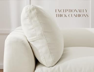 ohllob Oversized Cloud Couches for Living Room, Convertible Sectional Couch with Ottoman, 7 Seater Large Modular Sectional Sofa, Warm White - Image 3