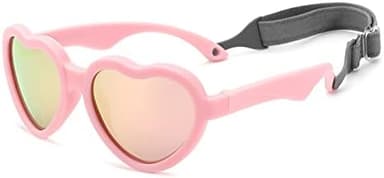 COASION Baby's First Sunglasses with Strap, Unbreakable Polarized Newborn Infant Heart Sunglasses for Ages 0-24 Months - Image 3