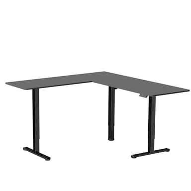 VIVO Electric Corner 75 x 63 inch L-Shaped Standing Desk, Memory Height Adjustment, Black Top Black Frame, DESK-E3CTB-75 - Image 9