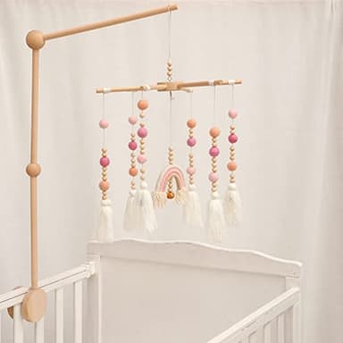 Baby Crib Mobile Arm,HBM Wooden Mobile Arm for Crib Mobile Hanger for Crib Baby Girl Nursery Decor - Image 7