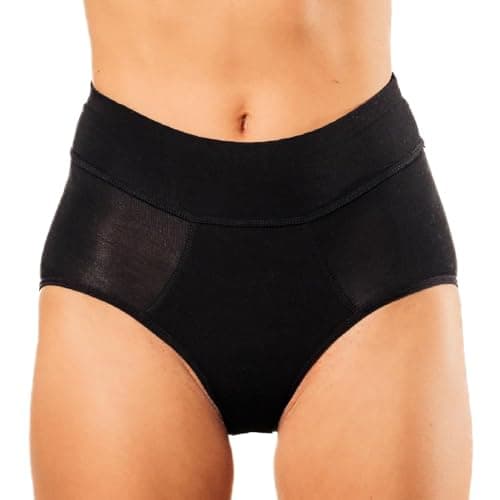Bambody Absorbent Panties, Period Underwear for Women and Teens - All-Day Long - Overnight Protection- Postpartum, Leakproof - 3X-Large - 1 Pack: Black (High Waist) - Image 1