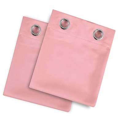 LEMOMO Pink Thermal Blackout Curtains/52 x 95 Inch/Set of 2 Panels Room Darkening Curtains for Bedroom - Image 9