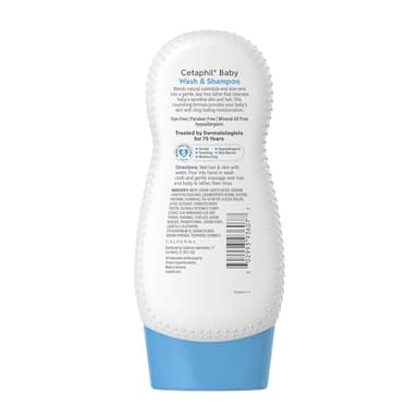 Cetaphil Baby Shampoo and Body Wash with Organic Calendula, Tear Free, Hypoallergenic, Ideal for Everyday Use, Dermatologist Tested, 7.8oz - Image 8