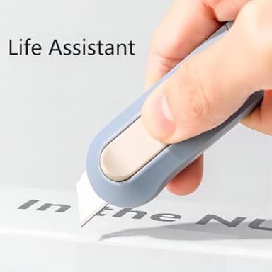 4pcs Utility Knife ，SK5 Retractable Blade Duty Box Cutter Letter Opener, Razor Sharp Cartons Cardboard Cutter Knife Perfect for Paper, Sewing, Craft, Home and Office, Blue,green,pink,white - Image 5