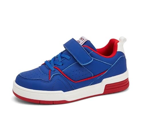LUCKY STEP Kid's Slip On Sneaker Comfort Casual Running Tennis School Low Top Sneaker Strap Athletic Walking Shoes for Children/Boys/Girls (Royal Blue,Little Kids 2) - Image 1