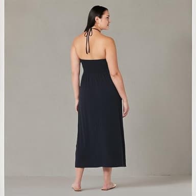 The Drop Women's Kapri Gathered Halter Dress, Black, S - Image 8