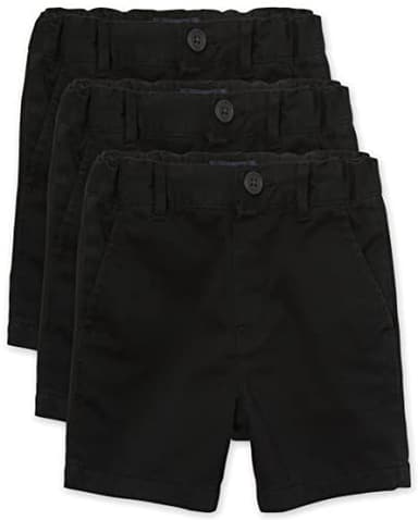 The Children's PlaceThe Children's Place Baby and Toddler Boys Stretch Chino Shorts3 PackBlack9-12 Months - Image 1