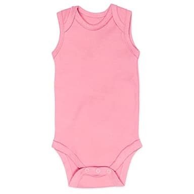 HonestBaby Sleeveless Bodysuits One-piece 100% Organic Cotton for Baby Boys, Girls, Unisex, Pink Ombre, 0-3 Months - Image 3
