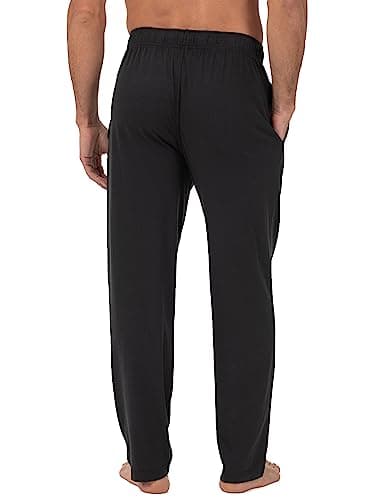 Fruit of the Loom Men's Extended Sizes Jersey Knit Sleep Pant, Black/Black (2-pack), 4X Plus - Image 2