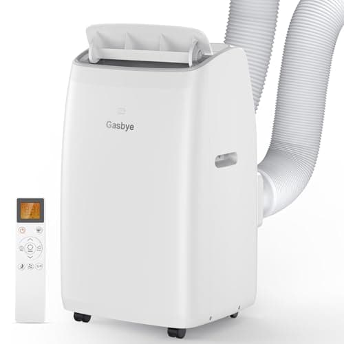 Gasbye Dual Hose Portable Air Conditioner, [2025 Upgraded] Full DC Inverter Compressor, Energy-Saving 13.6 CEER, Low Noise (45dB), Cools Room up to 500 Sq.Ft., Backlit Remote Control, 14,000BTU, White - Image 1