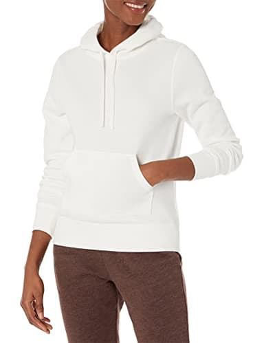Amazon Essentials Women's Regular-Fit Fleece Pullover Hoodie (Available in Plus Size), White, X-Small - Image 1