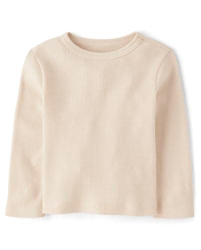 The Children's Place Baby Boy's and Toddler Long Sleeve Thermal Shirt, Haystack, 5T