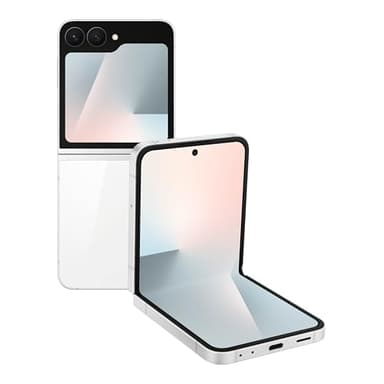 Samsung Galaxy Z Flip7 FE Cell Phone, 128GB AI Smartphone, Unlocked Android, Long Battery Life, 2025, US 1 Yr Manufacturer Warranty, White - Image 1